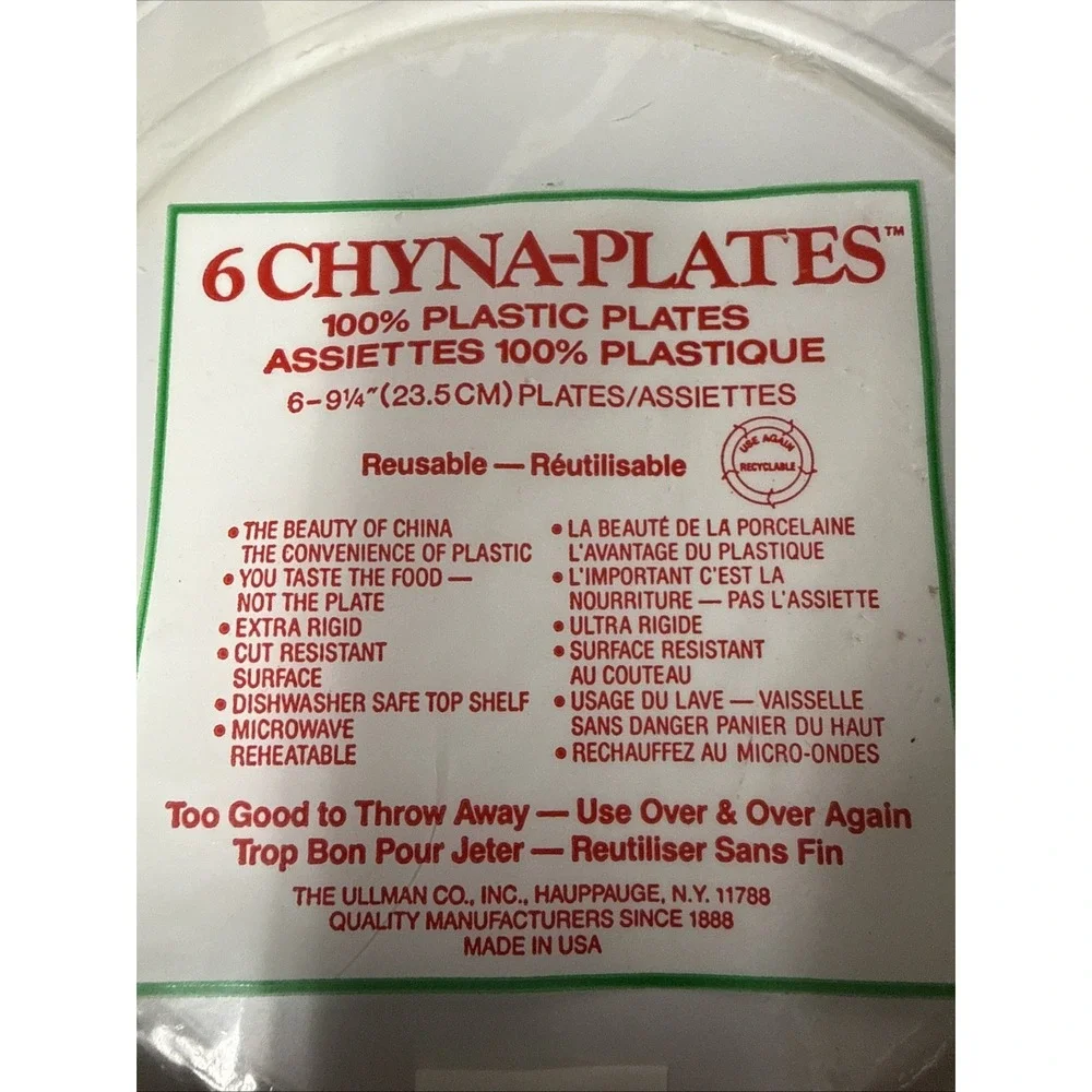 Vtg NOS Chyna Plates Poinsettia 11.5